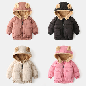 Vêtements pour enfants garçons et filles, version coréenne, <span class=keywords><strong>pull</strong></span> épais en polaire avec fermeture éclair et dessin animé pour bébés - Product Image 2