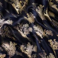 Tissu Jacquard en Soie de Mûrier Pure 100% Grade 6A, Motif Floral Printanier Écologique, 3 Trames, Brocart Shu, Largeur 54/55 pouces