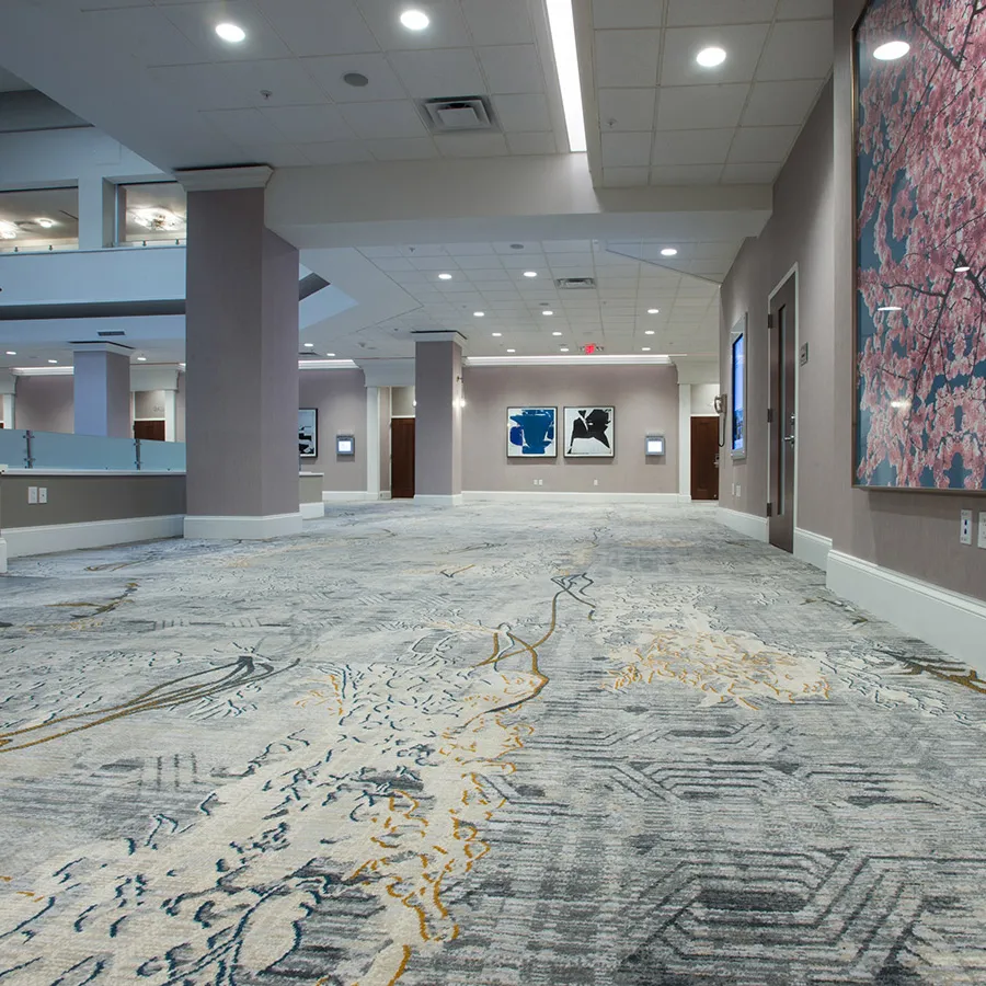 Custom Traditional Chinese Wool Carpet Axminster Carpet For Auditorium