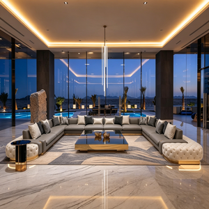 Nuevo Sofá en Forma de U de Lujo de Alta Gama con Tapicerí<span class=keywords><strong>a</strong></span> Árabe Majlis 2026, Personalizable para Muebles de Sala de Estar - Product Image 4