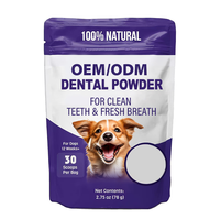 Poudre dentaire pour chien entièrement naturelle pour le nettoyage des dents, poudre dentaire OEM/ODM pour les dents des chiens avec rafraîchisseur d'haleine