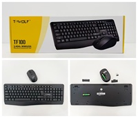 Clavier et souris sans fil T-WOLF TF100, ergonomiques, 2,4 GHz, clavier optique sans fil, ensemble souris, ordinateur, kit sans fil 2,4 GHz