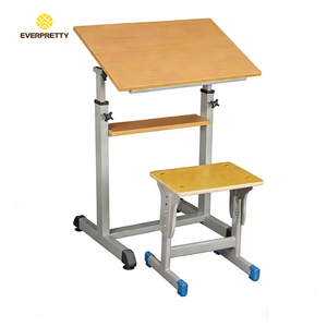 <span class=keywords><strong>Table</strong></span> à <span class=keywords><strong>dessin</strong></span> convertible en bois ergonomique simple et moderne avec réglage manuel de la hauteur pour l'école et la salle de <span class=keywords><strong>dessin</strong></span> - Product Image 2