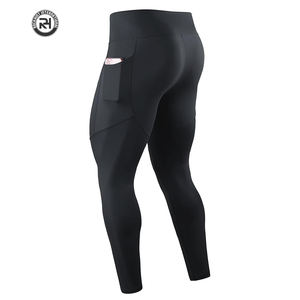 กางเกงเลกกิ้งสำหรับผู้ชายกางเกงโยคะผ้าสแปนเด็กซ์/ ผ้าโพลีเอสเตอร์แห้งเร็วระบายอากาศได้ดีแฟชั่นผลิตในปากีสถาน - Product Image 3