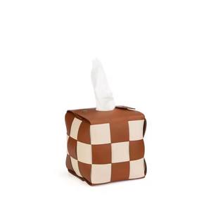 Boîte pour la maison Boîte à mouchoirs en damier Porte-papier en <span class=keywords><strong>cuir</strong></span> PU Boîtes à mouchoirs Uchwyt Na Papier Toaletowy <span class=keywords><strong>Boite</strong></span> <span class=keywords><strong>a</strong></span> Mouchoirs - Product Image 6