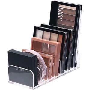Eyeshadow Palette Storage <b>Box</b> Transparent Plastic Desktop <b>Makeup</b> Organizer Cosmetic Shelf With Dividers For Blush Powder - Product Image 5