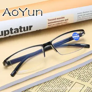 FANXUN259 nuova moda mezza montatura congiunta Anti-blu occhiali da lettura Super leggeri ad alta definizione per uomo e donna