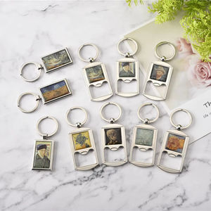Porte-clés personnalisé <span class=keywords><strong>Frida</strong></span> Van Gogh, porte-clés en métal, ouvre-bouteille, porte-clés peinture, porte-clés avec logo - Product Image 1