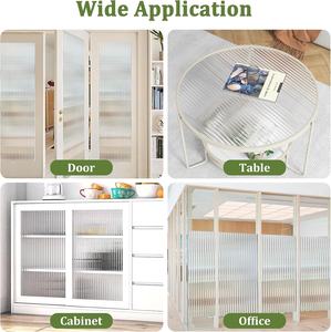 Film adhésif cannelé <span class=keywords><strong>translucide</strong></span> <span class=keywords><strong>pour</strong></span> fenêtre, effet verre cannelé, <span class=keywords><strong>pour</strong></span> la confidentialité, prix de gros - Product Image 4