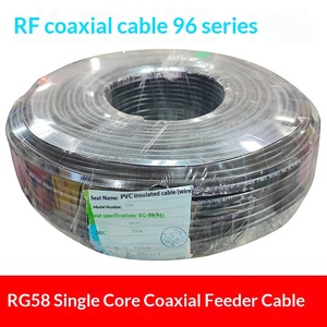 Cable Coaxial <span class=keywords><strong>RF</strong></span> RG58, Multifilar/Simple Filamento, Totalmente de Cobre, Blindaje Trenzado 128/96, 50 Ohmios, Cable de Alimentación SYV50-3, China - Product Image 3