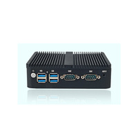 Nouvel ordinateur de bureau industriel sans ventilateur, Linux Ubuntu, double LAN, processeur quadricœur J1900, prise AU, compatible avec Win10/11, PC industriel