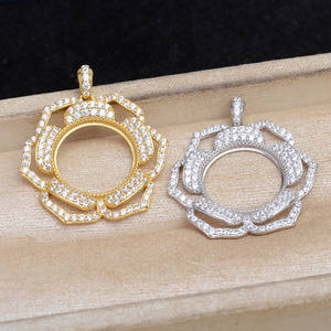 Cuentas de Plata 925 con Diseño de Flor y Concha de Caballito, 3mm, Producto Semi-Acabado, Accesorios para Joyería de Perlas, para 15.1-15.3mm - Product Image 1