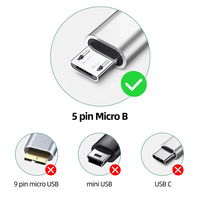 Type C à Micro USB mâle 2.0 USB C à Micro USB cordon de Transmission de données câble adaptateur de chargeur de synchronisation pour téléphone portable