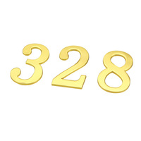 Plaque d'adresse magnétique en métal 7x5cm, chiffres 0-9, style rétro bronze/or, robuste, pour maison, hôtel, location, signalisation de porte, garantie 1 an