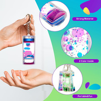 Acrylique sensoriel Fidget anxiété relaxant coloré naturel soulagement du Stress jouets liquide mouvement barboteur minuterie sablier porte-clés