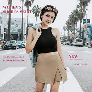 高腰腹部控制锻炼骑自行车的人跑步运动压缩短裤带口袋女短裤Skort - Product Image 5