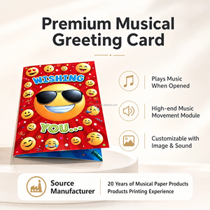 Tarjetas de Felicitación Musicales Personalizadas OEM, Tarjeta Musical de Papel para <span class=keywords><strong>Cumpleaños</strong></span>, Navidad, San Valentín, Día de la Madre, Día del <span class=keywords><strong>Padre</strong></span>, <span class=keywords><strong>Regalo</strong></span> Festivo - Product Image 1