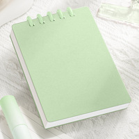 Cuaderno portátil A7 con bobina en espiral superior, cubierta de papel de tapa dura de PP para planificador de notas para estudiantes, diario, suministros de oficina escolar