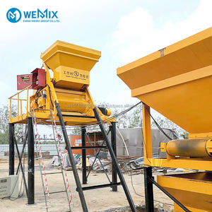 HZS25 WEMIX Mini línea de producción de plantas de dosificación de hormigón 25 m/h China equipo de construcción máquina mezcladora de cemento - Product Image 1