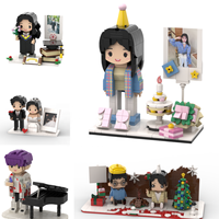 Figurine Sportive Personnalisée Streetwear Fille en Briques DIY – Ensemble de Mini Briques pour Adolescents – Cadeau d'Anniversaire OEM