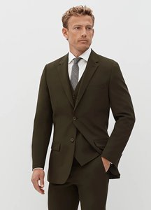 2024 primavera 2 pezzi Slim Fit giacca personalizzata giacca e giacca da uomo per affari e matrimonio pantaloni piatti in stile frontale - Product Image 2