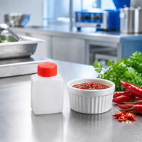 Botella de Plástico Cilíndrica de 30 ml, Grado Alimenticio, con Tapa de Rosca, para Salsas y Condimentos, Envase para Muestras de Líquidos