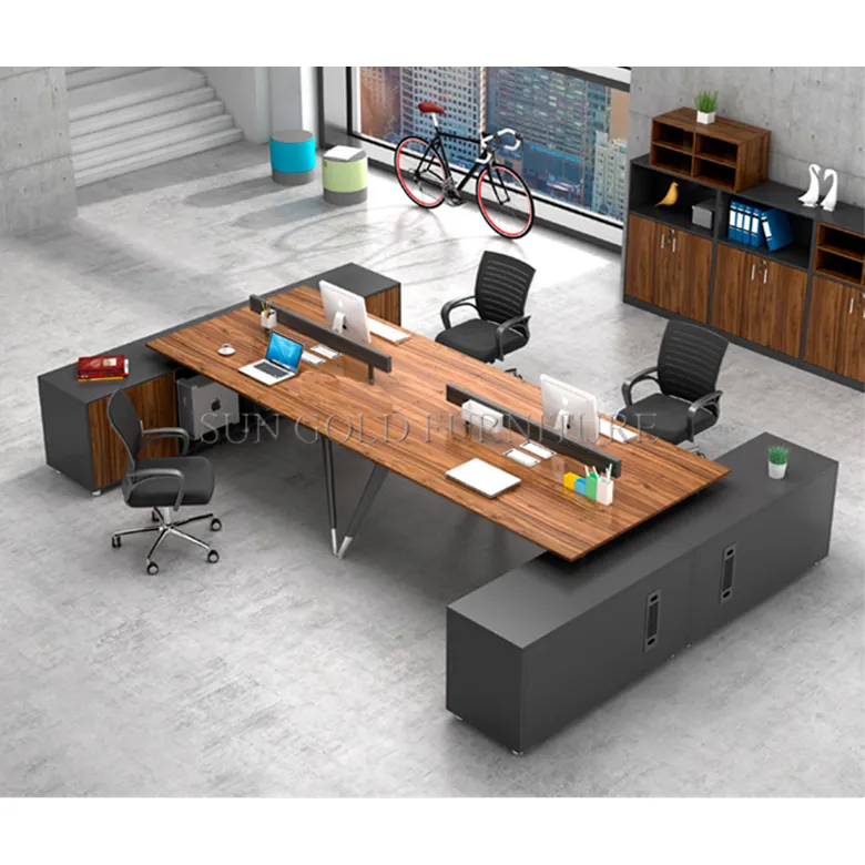 Mesa de escritório moderna com placa de alta densidade para escritório, mesa executiva para gerente executivo, estação de trabalho doméstica, venda quente personalizada por atacado, 2024