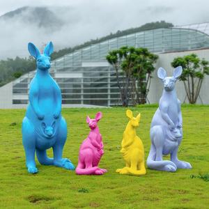 Decorazione moderna resina statua animale canguro in fibra di vetro scultura per la vendita - Product Image 5