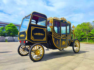 Carruajes de Boda Reales Dorados con Caballos, Buggy Eléctrico de 4 Ruedas - Product Image 5