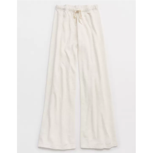 Pantalon évasé à taille haute avec cordon de serrage et taille élastique pour femme, doux et confortable, collection LEDUO, en promotion - Product Image 1