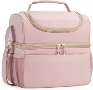 Free Sample Insulated Cooler Bag Office Thermal Food <b>Storage</b> Dual Compartment Food Delivery Bags Travel Beach <b>Camping</b> Lunch - Product Image 1