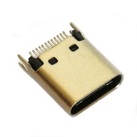 Dongguan Hersteller höhe 9,3mm 24-polige Leiterplatte kante Crimp halterung Buchse c Typ USB c otg USB-C-Stecker