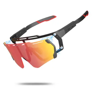 Yijia optique polarisé cyclisme lunettes UV400 vélo lunettes de soleil femmes TAC lentille course en plein air hommes sport vtt route vélo lunettes
