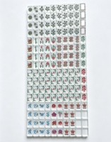 Ensemble de Mahjong en Acrylique Gravé, 4 Couches, 160 Tuiles, Design pour le Poker et le Divertissement, Art Zen Lotus, Portable et Durable