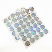 Pegatinas de holograma 2D/3D personalizadas, etiquetas de holograma de plata/oro, etiquetas holográficas para sello de seguridad