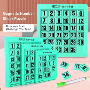 Rompecabezas de Bloques Magnéticos Deslizantes Huarong Road, Juego de Mesa Klotski, Juguete Educativo, Juego de Mesa de Plástico, Juguete Matemático para Niños - Product Image 3