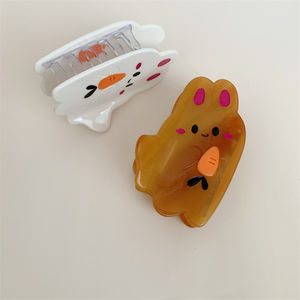 2024 lindos animales dulces conejo diseño de dibujos animados nuevos accesorios para el cabello acetato de celulosa pinza para el cabello al por mayor - Product Image 4