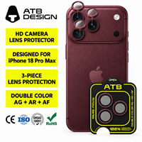 Protection d'objectif photo ATB en gros, sans bulles, installation facile pour iPhone 18 Pro Max, 18 Duo, 17 Pro Max