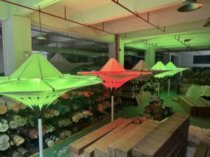 Nouveau design parapluie électrique de piscine de ligne de jardin de tulipes rondes résistantes aux UV avec parasol à led pour villa - Product Image 2