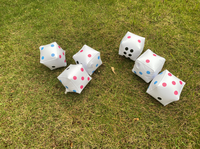 Jeu de dés géant gonflable en PVC Yatzy Set 6PC pour 3 ans et plus-TJ MARK Brand Indoor/Outdoor Use