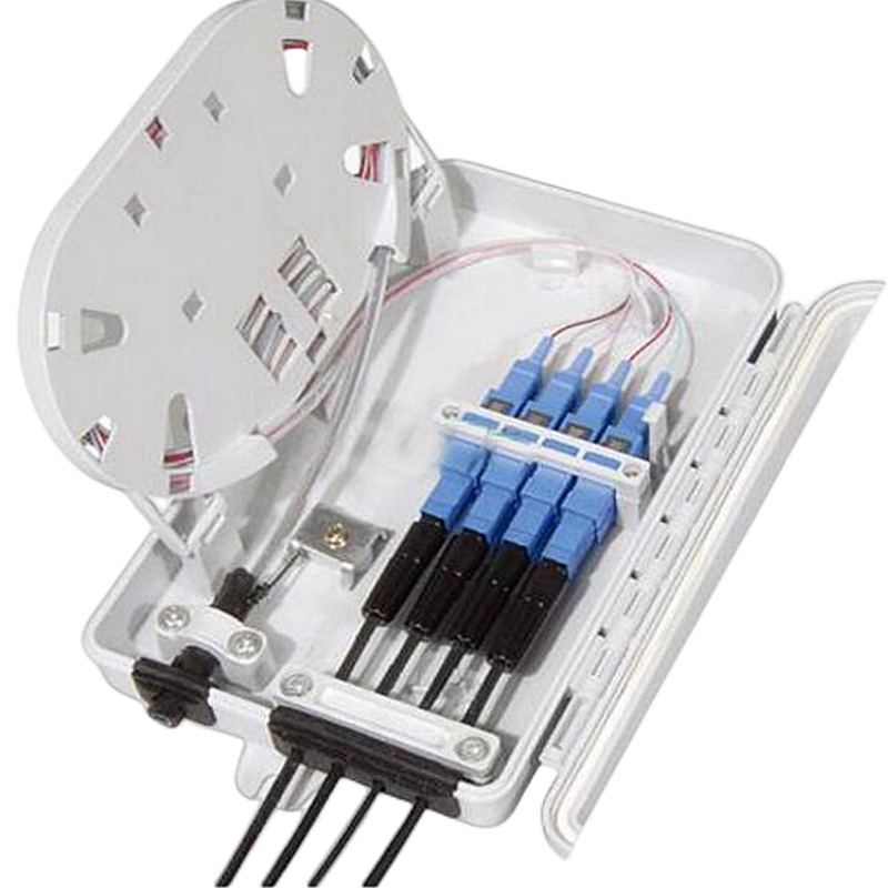 Glasfaser-Anschlusskasten 4-adrig – FTTH Verteilergehäuse 21x13,5x4 Cm IP65 Wasserdicht