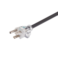 Haute qualité US Plug IEC femelle fin Type cordon d'alimentation pour ordinateur portable 16A courant nominal SJTW fil pour application informatique