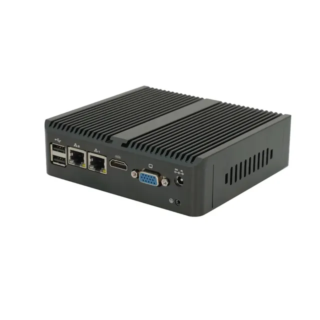 Intel Quad Core J6412 N5095 N100 Fanless Mini Computer Dual LAN VGA HD Industrial Mini PC 2xCOM RS232 RS485 16G DDR4 512G SSD