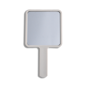 Custom Logo Gray ABS Plastic <b>Compact</b> Handheld Square Single Side Makeup Custom <b>Mirror</b> - Product Image 1