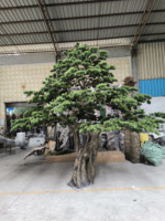 Pohon pinus buatan buatan, pohon Bonsai besar buatan ukuran kustom untuk dalam ruangan luar ruangan taman lansekap