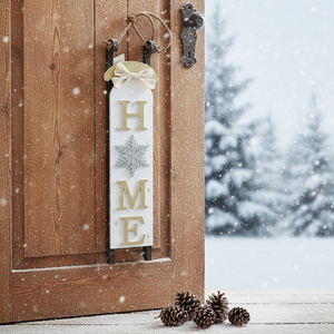 Décoration de Noël à paillettes sur le thème de Noël, traîneau suspendu en bois, ornements de Noël - Product Image 3