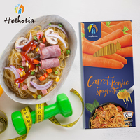 Vente en gros de pâtes sèches Konnyaku biologiques à faible teneur en glucides Conjac Shirataki nouilles sèches végétaliennes chinoises sans gluten spaghetti aux carottes
