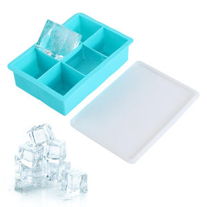 Moule à glaçons carré en silicone à 6 compartiments, à démoulage facile, idéal pour la maison – Vente flash - Product Image 1