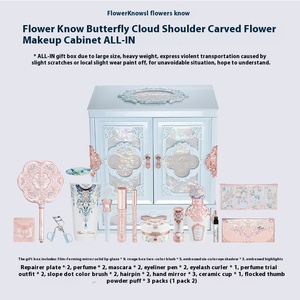 La fleur connaît papillon papillon nuage sculpté Allin cadeau armoire de maquillage Floral embelli coffret cadeau - Product Image 3