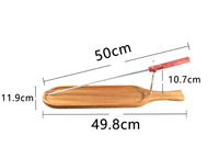 Plateau de service jetable anti-fissuration en bois poli pour grillades avec support pour brochettes, plateau professionnel pour kebab, support suspendu pour viande, barbecue